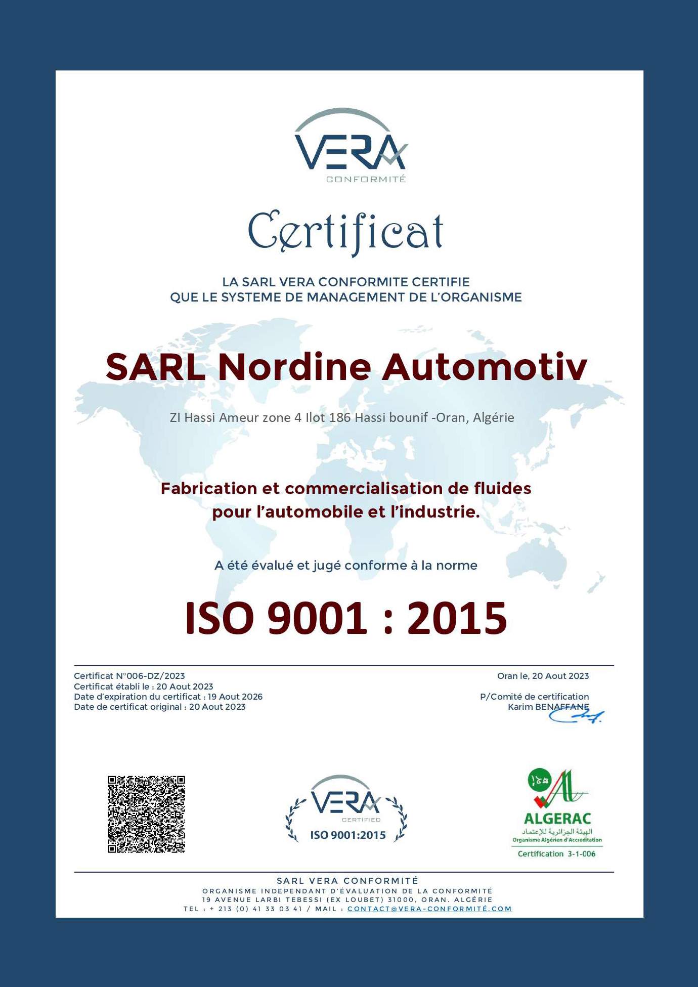 VERA---SARL_Nordine_automotiv_CERTIFICAT_ISO_9001-2015
